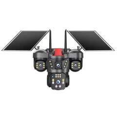 Joysee S4 12Mp AOR 2x3.6mm 2x2.8mm 4G 2 Solar Dört Kamera 22IR+12Led PTZ