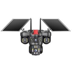 Joysee S4 12Mp AOR 2x3.6mm 2x2.8mm 4G 2 Solar Dört Kamera 22IR+12Led PTZ