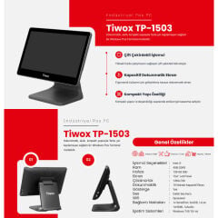 Tiwox TP-1503 15,6 İ3 3.Nesil 4GB RAM 128 SSD Endüstriyel Pos PC