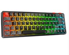 Rampage MINI PRO Siyah-Gri 2.4ghz+BT5.0+Type-C 5 Red Swich Q Kablosuz RGB Mekanik Oyuncu Klavyesi