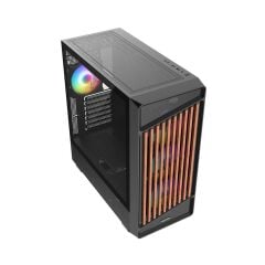 Fazeon F19 750W 80+ Bronze Dahili PSU ARGB Aydınlatmalı Temperli Cam Mesh Siyah ATX Oyuncu Kasası