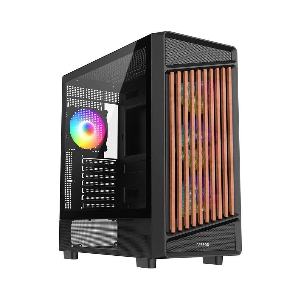 Fazeon F19 750W 80+ Bronze Dahili PSU ARGB Aydınlatmalı Temperli Cam Mesh Siyah ATX Oyuncu Kasası