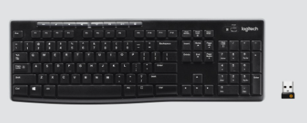 Logitech K270 920-003761 2.4GHz Kablosuz Q Türkçe Klavye USB Nano Alıcı Siyah
