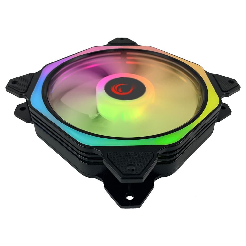 Rampage COOLWIND F1 38CFM 1200 RPM 3×12 CM ARGB Fan Kontrolcü Hub + Kumandalı 6‑Pin Siyah Kasa Fan Kiti