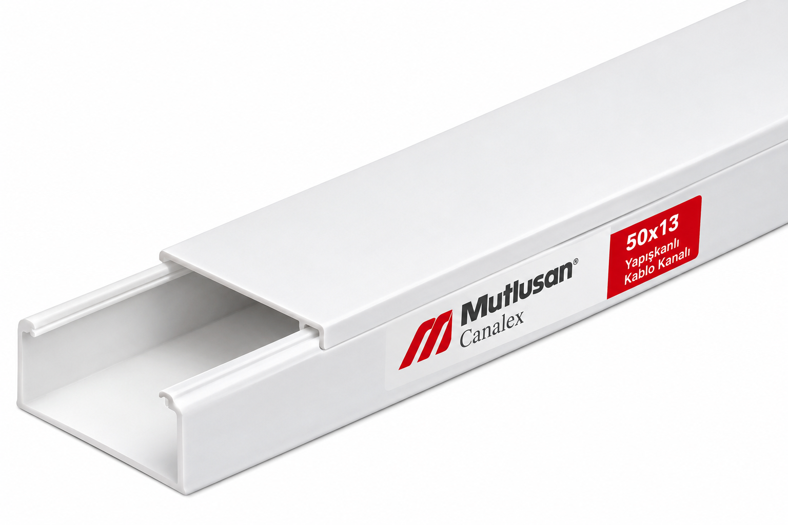 Mutlusan 50x13 Kablo Kanalı  Canalex Yapışkanlı (001 004 050013 20 17 ) ( 1 Adet 2mt )