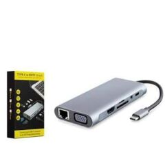 HADRON HDX7065 Type-C 3.0 HDMI 4K 60Hz USB AUX Kart Okuyucu 16 Port 5 Gbps Gri