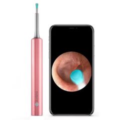 Bebird T5 Görüntülü Kulak Temizleyici 3 MP Kamera 3.5 mm Lens Wi‑Fi Bağlantı Şarjlı 250 mAh 6 LED 20× Büyütme IP67 Suya Dayanıklı Pembe
