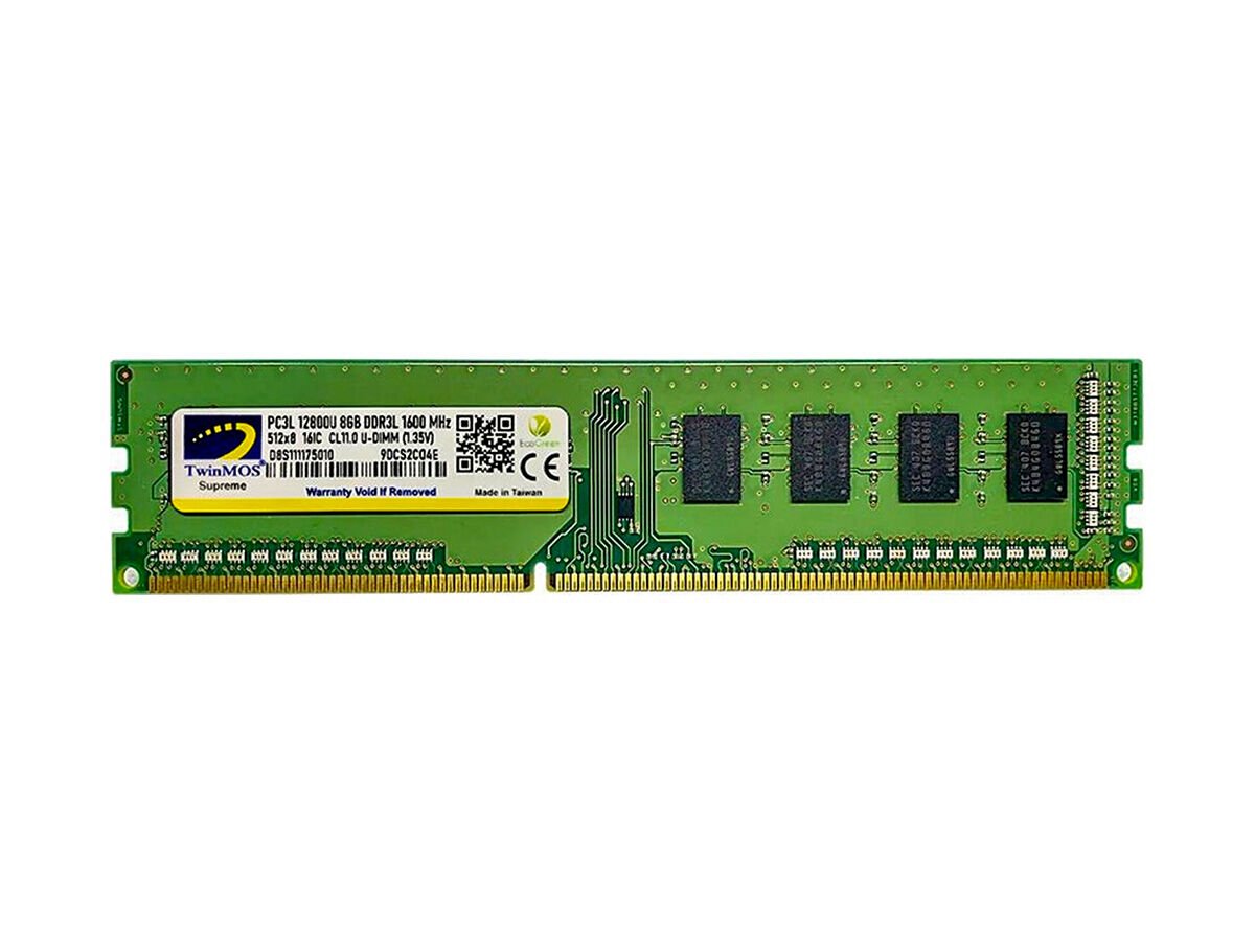 TwinMOS 8GB DDR3L 1600MHz CL11 1.35V Low Voltage Masaüstü Bilgisayar Bellek (RAM)