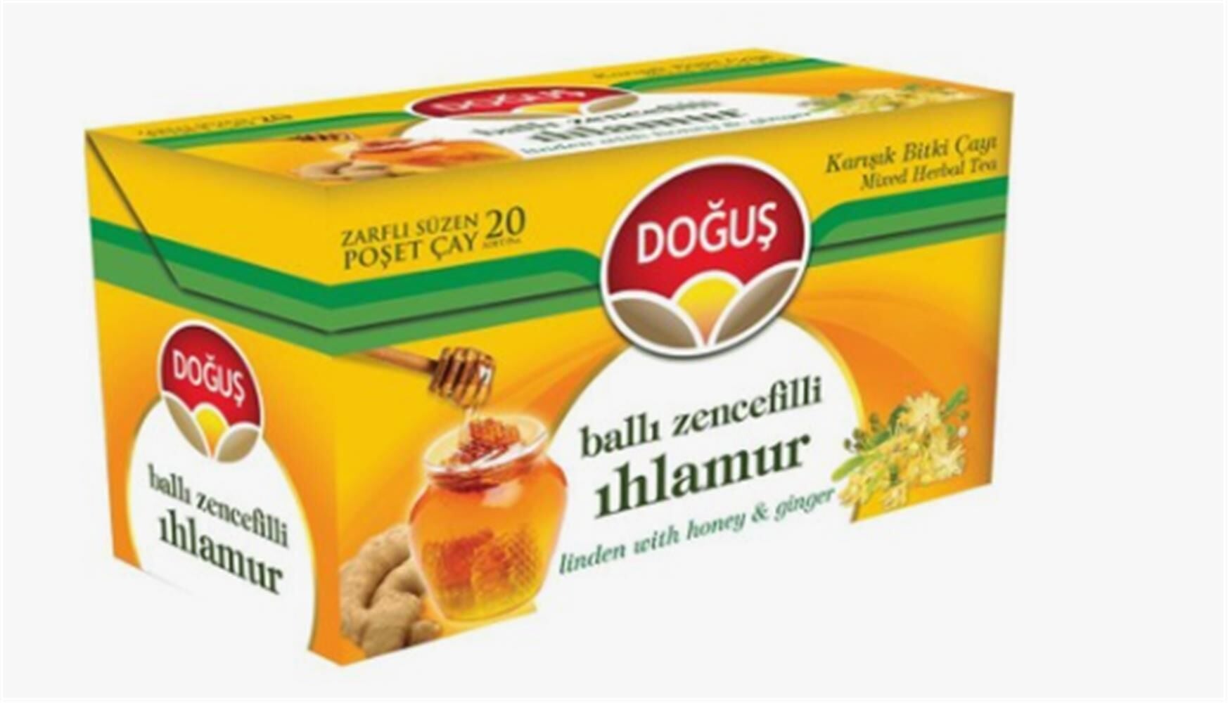 Doğuş Ballı Zencefilli Ihlamur Karışık Bitki Çayı 20 Adet x 1,5 g (30 g)
