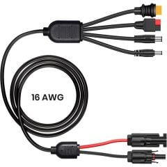 FLEXSOLAR 4 in 1 Cable Güneş Enerjisi İstasyonu Jeneratör ve Güneş Paneli Anderson Adaptör