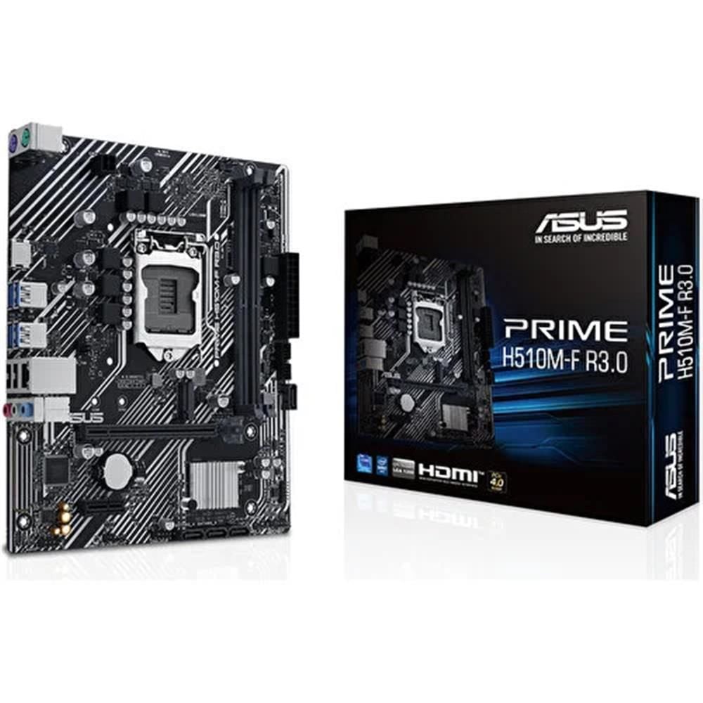 Asus Prime H510M‑F R3.0 Intel H470 LGA1200 2×DDR4 3200(O.C.) Soket Anakart HDMI M.2 PCIe 4.0 Micro‑ATX
