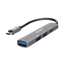 S-LINK SWV-USBC023 4 in 1 Gri Metal TypeC to 2*USB2.0 USB 3.0, PD Type C Adaptör