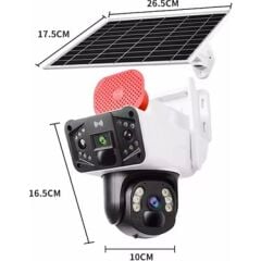 Okam 3915 4g 6mp Dual Lens Güneş Panelli Solar Sirenli Güvenlik Kamerası
