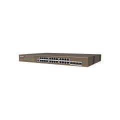 Tenda TEG5328P-24-410W 24-Port Gigabit 4-SFP L3 Yönetilebilir PoE Switch