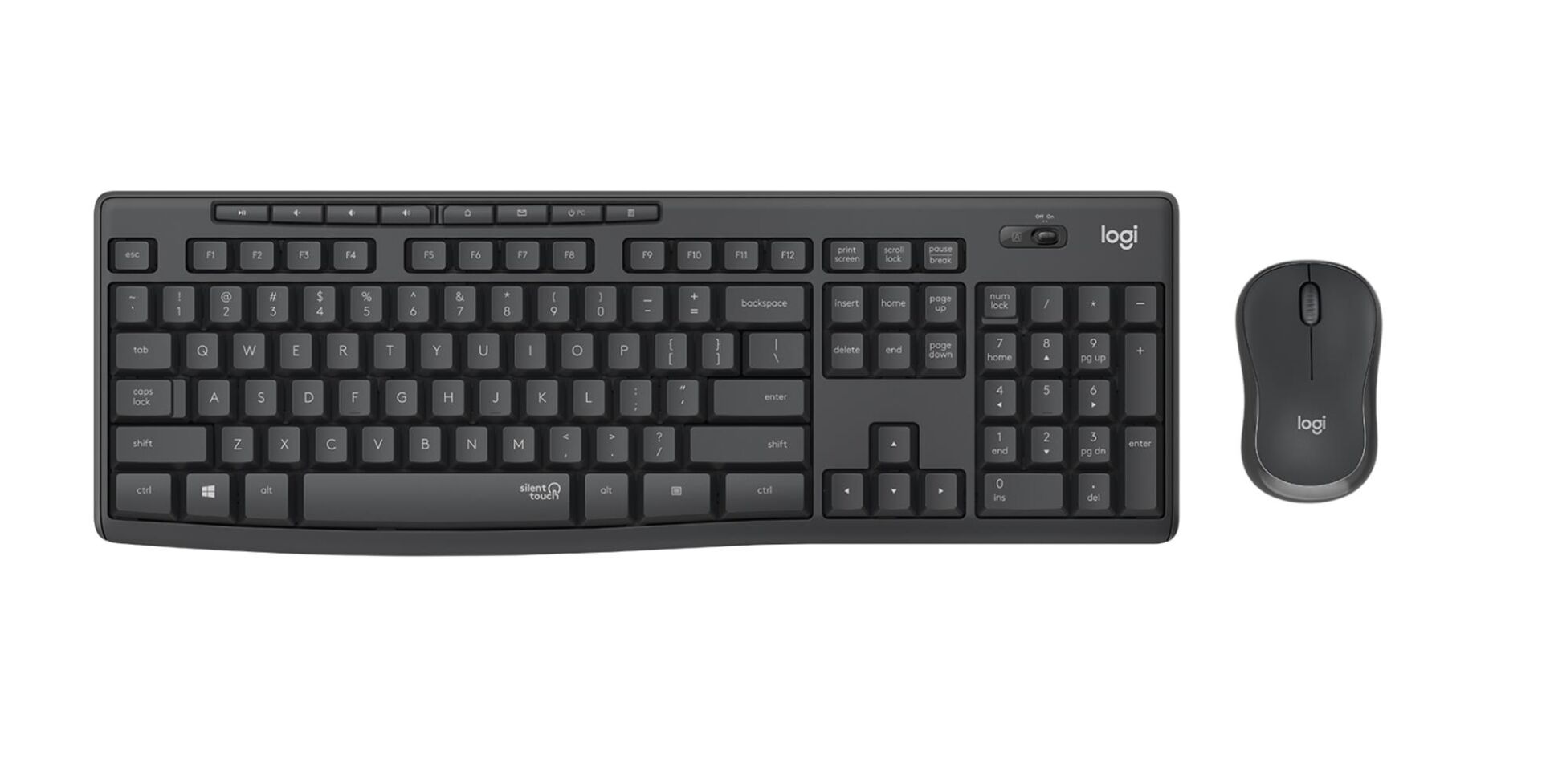 Logitech MK295 Silent Wireless Combo 920-009804 Kablosuz Sessiz Klavye Mouse Seti - Siyah