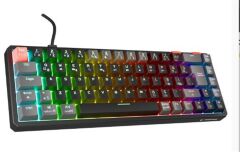 Rampage YORU MINI PRO Siyah-Gri Bluetooth / 2.4GHz / Kablolu Üçlü Mod Outemu Red Switch RGB Mekanik Oyuncu Klavyesi