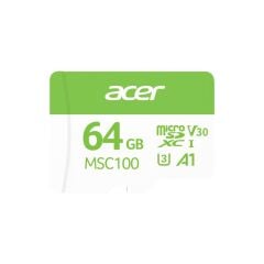 Acer MSC100 64GB microSDXC U3 V30 A1 4K Aksiyon Kamera ve Güvenlik Kamerası Uyumlu Hafıza Kartı