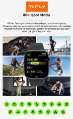 MIFLY S10 PRO SIYAH AKILLI SAAT