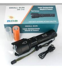 Small Sun SM-316 Metal Fener 50w Şarjlı Led Gösterge 5000Mah (25560 3 7v Lı-on Pil)