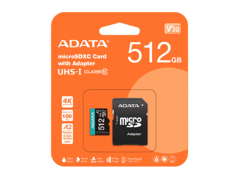ADATA 512GB High Endurance microSDXC 4K U3 V30 A2 Hafıza Kartı