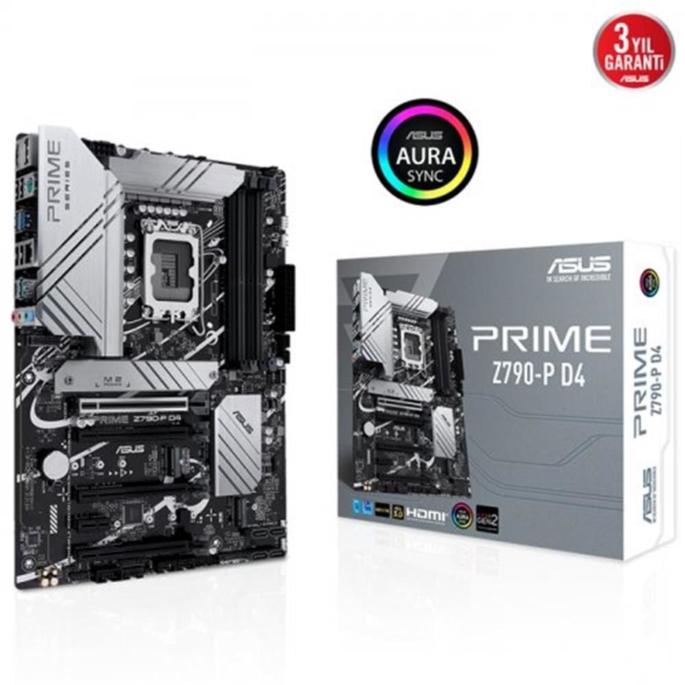Asus Prime Z790‑P Wi‑Fi D4 Intel Z790 Soket 1700 4 DIMM DDR4 5333 MHz (OC) ATX Gaming Anakart