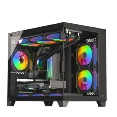 James Donkey Stark S700 750W 80+ Bronze 4x120mm Fixed RGB Fan Temperli Cam ATX Gaming Kasa