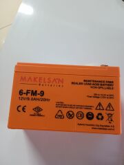 MAKELSAN VLRA 9AH 12v TSE, Kuru Tip UPS+Güvenlik Aküsü