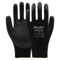 Beybi PFN110 No:10 Siyah Polyester Örgü ½ Köpük Nitril Kaplı İş Eldiveni (12'li Paket) HTML Detay bilgisi