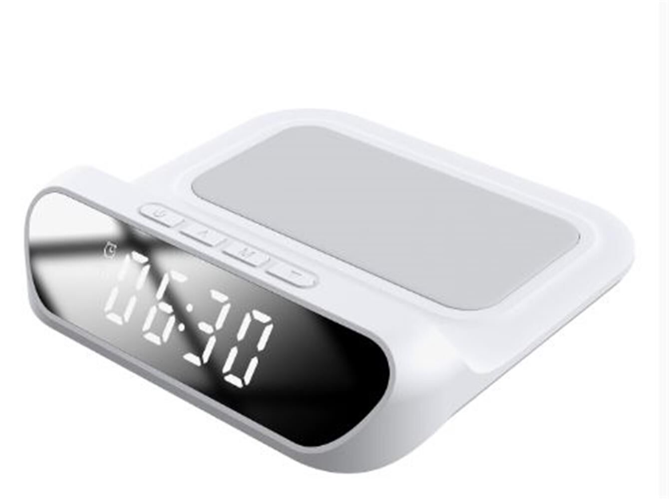 S-link SL-CW18 Beyaz Telefon Uyumlu 15W LCD Ekran Double Alarmlı Kablosuz Şarj Cihazı