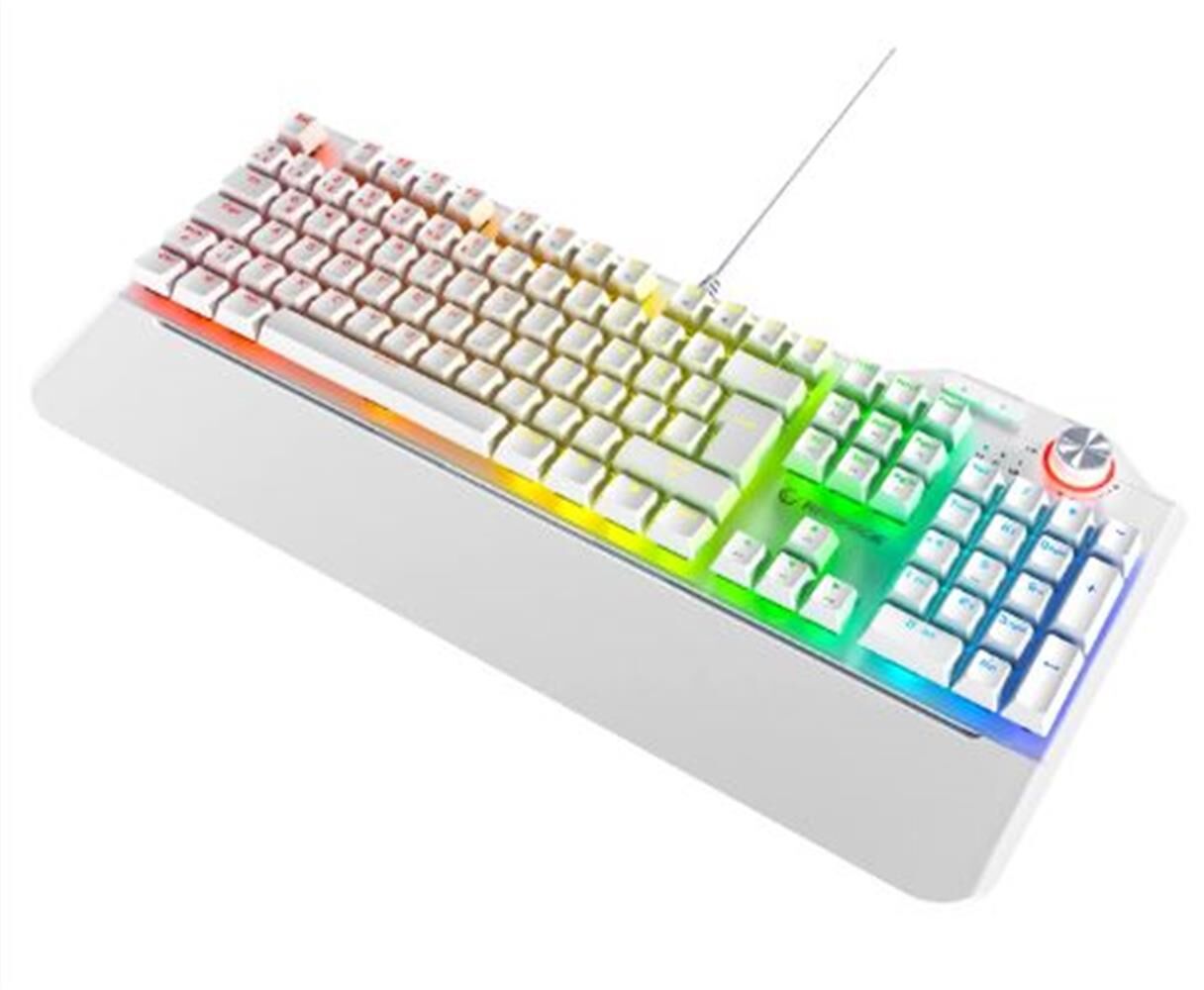 Rampage Hydra R6 Full Color RGB LED Beyaz Gaming Pro Red Switch Q Alüminyum Kaplama Mekanik Klavye