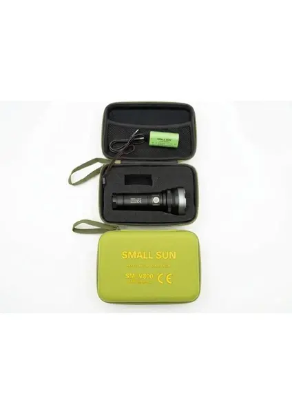 Small Sun SM-V800 Çantalı Metal Fener Şarjlı 7800mah 3.7v Li-on Pil