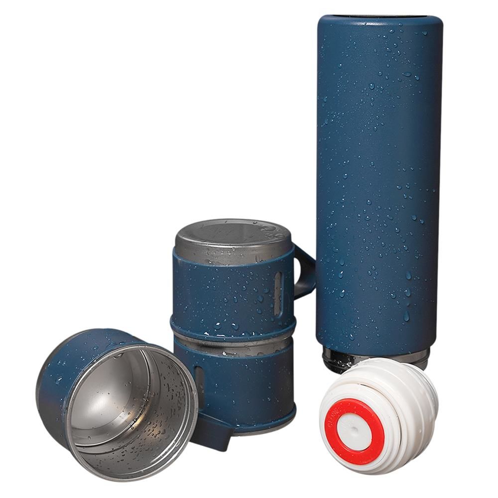 HYTECH HY-TM11 Mat Mavi 500ML İç 304 Dış 201 Paslanmaz Çelik Kupa Bardak Termos