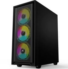 PowerBoost PB‑P802AB 650 W 80+ Bronze Güç Kaynağı entegreli ATX Mesh Panel RGB Fanlı USB 3.0 Siyah Kasa