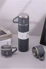 HYTECH HY-TM11 Mat Gri 500ML İç 304 Dış 201 Paslanmaz Çelik Kupa Bardak Termos