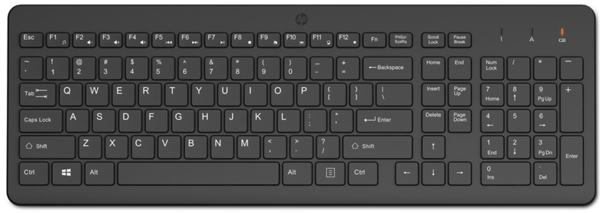 HP 225 805T1AA Kablosuz Klavye 2.4GHz Siyah (1 x AAA Pil, 12 Kısayol Kombinasyonu)