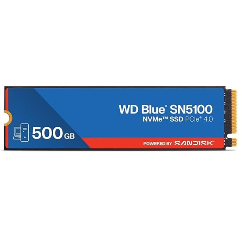 Western Digital WD Blue SN5100 500GB NVMe PCIe 4.0 x4 M.2 2280 SSD (5000MB Okuma / 4000MB Yazma)