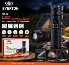 Everton RT-42 Metal Fener 5000lümen 50w Led Gösterge Şarjlı