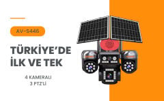 AVENIR AV-S446 12MP 4 KAMERALI 3 PTZ 4G SOLAR KAMERA