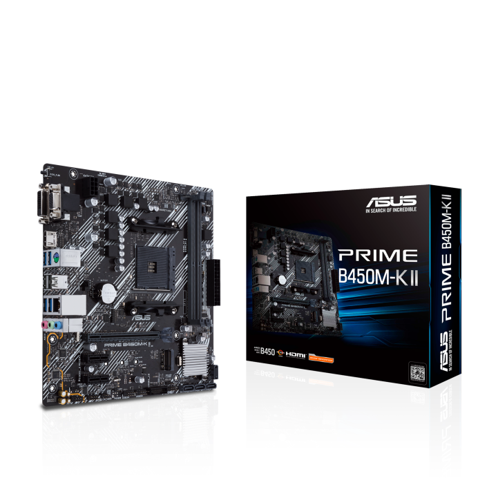 Asus PRIME B450M-K II AMD B450 Soket AM4 DDR4 4400MHz(OC) M.2 mATX Anakart