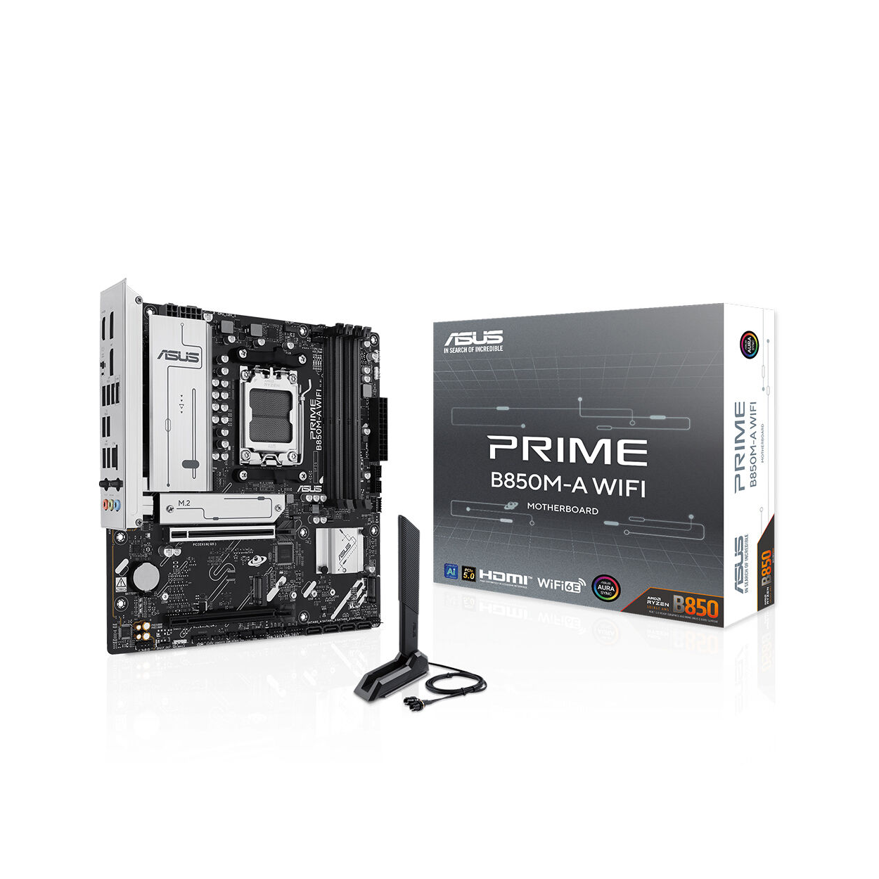 ASUS PRIME B850M-A WIFI DDR5 8000 2xDP HDMI 3xM2 AURA RGB mATX