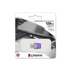Kingston DataTraveler microDuo 3C 128GB USB 3.2 Gen 1 Type-A & Type-C Flash Bellek - DTDUO3CG3/128GB