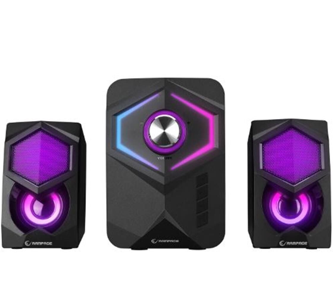 Rampage RMS-175BT 2+1 5W-2 Bluetooth+USB-TF-FM Rainbow Aydınlatmalı Gaming Hoparlör
