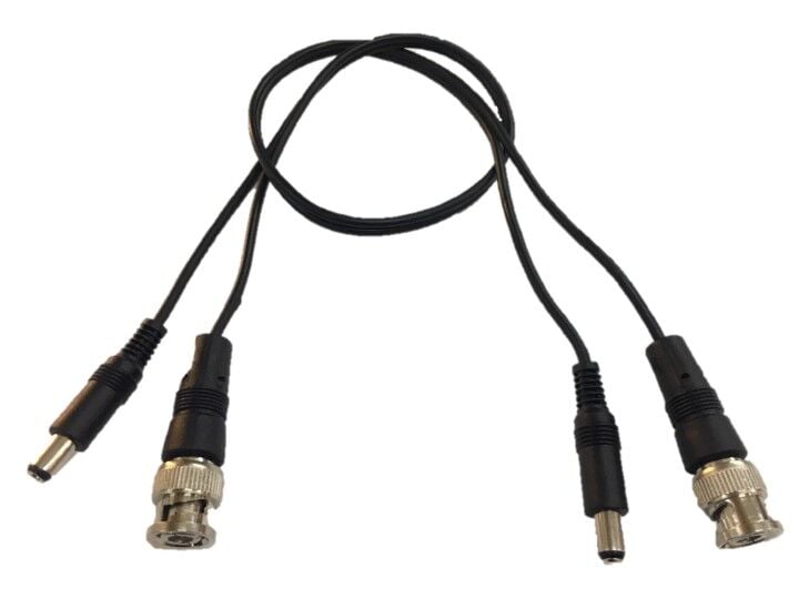 MERVESAN KABLOLU BNC KONNEKTÖR + POWER JAK FİŞ 2.1 MM 2li (MRW-BNC/DC ARA)