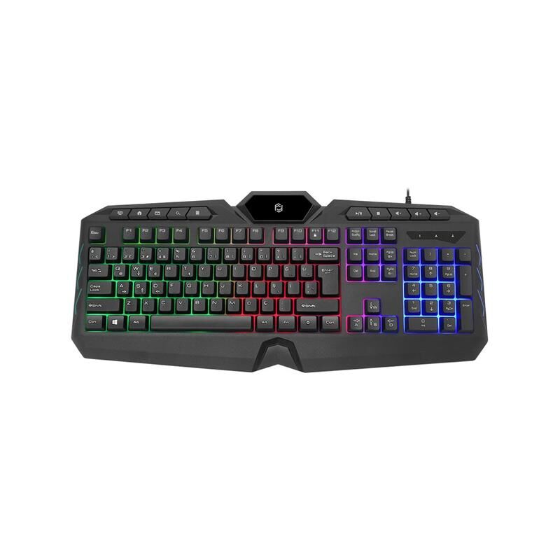Frisby FK-4860QU USB Q Türkçe Multimedya Siyah Kablolu RGB Gaming Klavye (470×205×38 mm, 1.5 m USB Kablosu, 19‑Tuș Anti‑Ghosting, Değiştirilebilir WASD/Yön Tuşu, Membran)