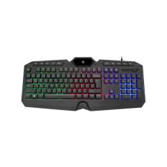 Frisby FK-4860QU USB Q Türkçe Multimedya Siyah Kablolu RGB Gaming Klavye (470×205×38 mm, 1.5 m USB Kablosu, 19‑Tuș Anti‑Ghosting, Değiştirilebilir WASD/Yön Tuşu, Membran)