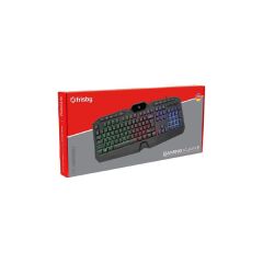 Frisby FK-4860QU USB Q Türkçe Multimedya Siyah Kablolu RGB Gaming Klavye (470×205×38 mm, 1.5 m USB Kablosu, 19‑Tuș Anti‑Ghosting, Değiştirilebilir WASD/Yön Tuşu, Membran)