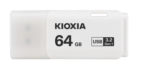 Kioxia 64GB TransMemory U301 USB 3.2 Gen 1 Beyaz Yüksek Hızlı Flash Bellek Taşınabilir USB 3.0 Uyumlu USB Bellek