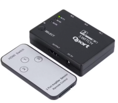 QPORT Q-SH3 3 Port HDMI Switch Çoklayıcı Full HD 4K Destekli HDMI Görüntü ve Ses Aktarıcı