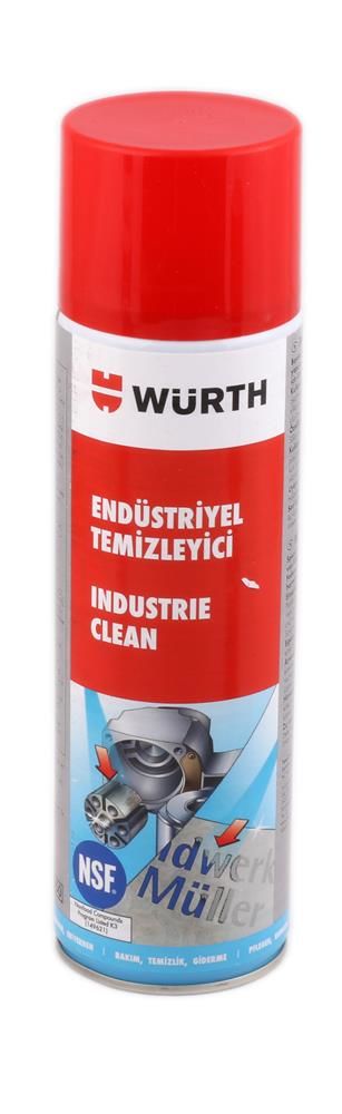 Würth Endüstriyel Temizleyici ve Yağ Sökücü Sprey (500 ml)