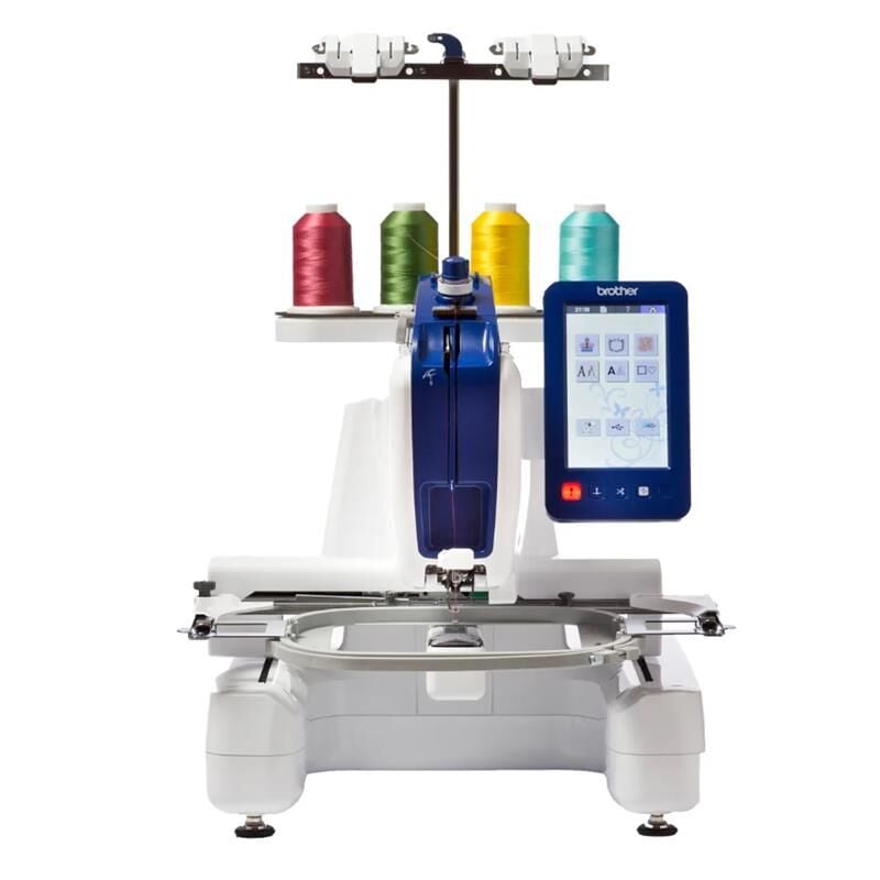 Brother VR Tek İğneli Profesyonel Nakış Makinesi 1 000 Dk/Dak Wi‑Fi 7″ Dokunmatik Ekran 200×200 mm Serbest Kol İğne İpliği Kesici LED Konum Belirleyici